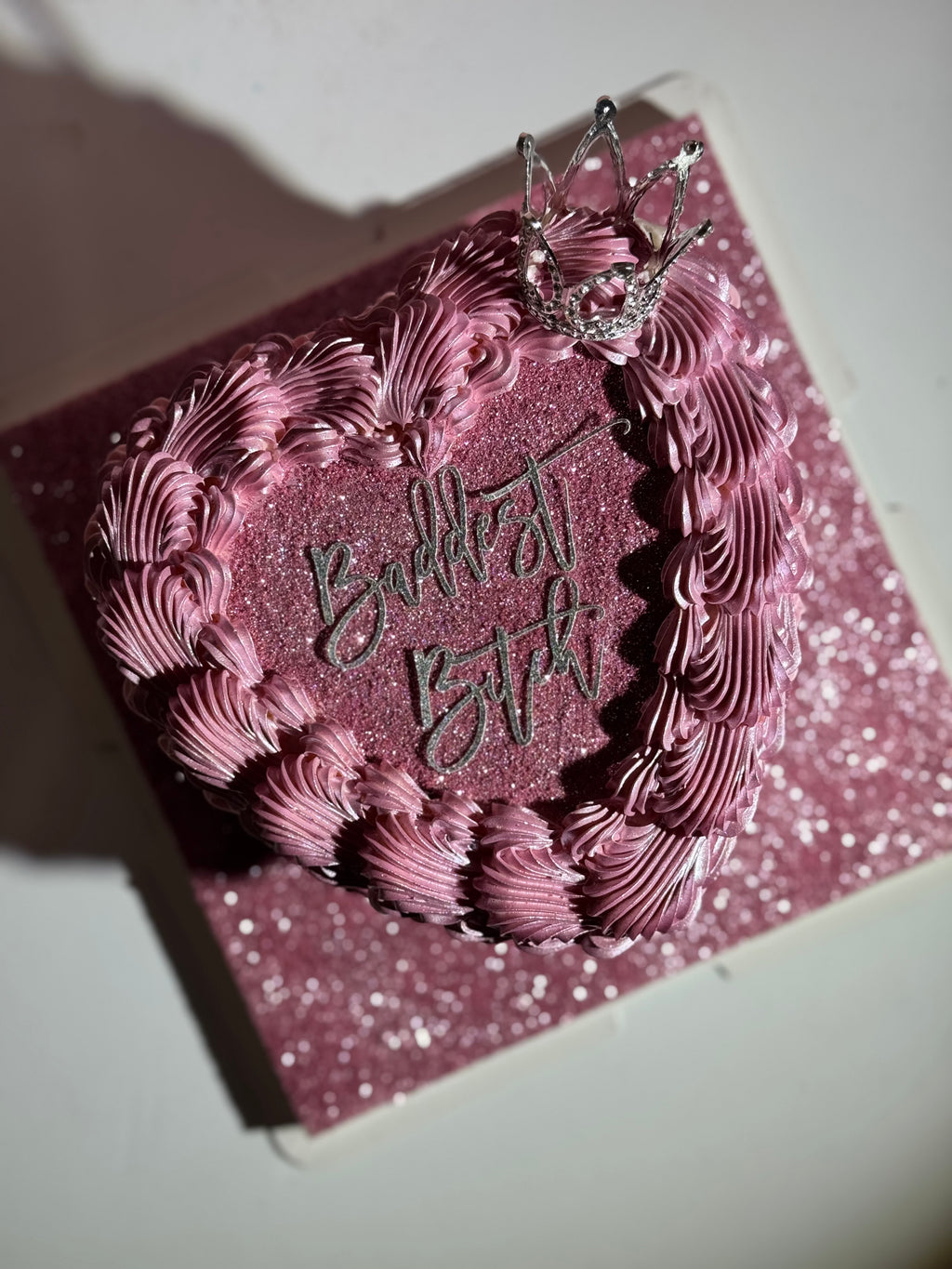 Pink Glitter Bomb Cake