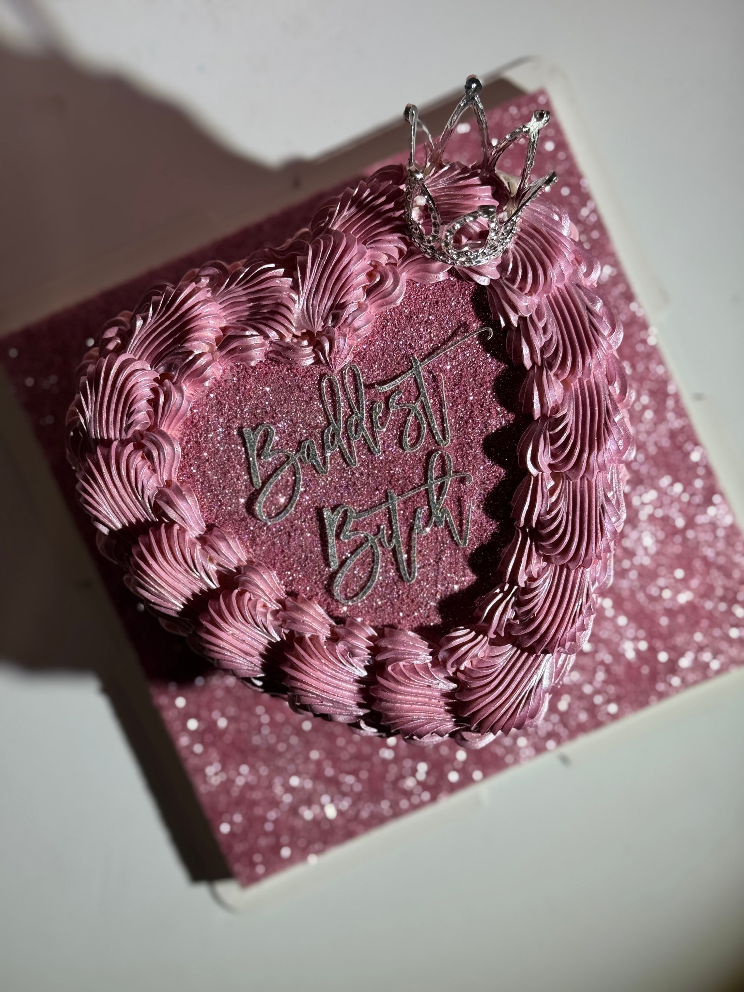 Pink Glitter Bomb Cake